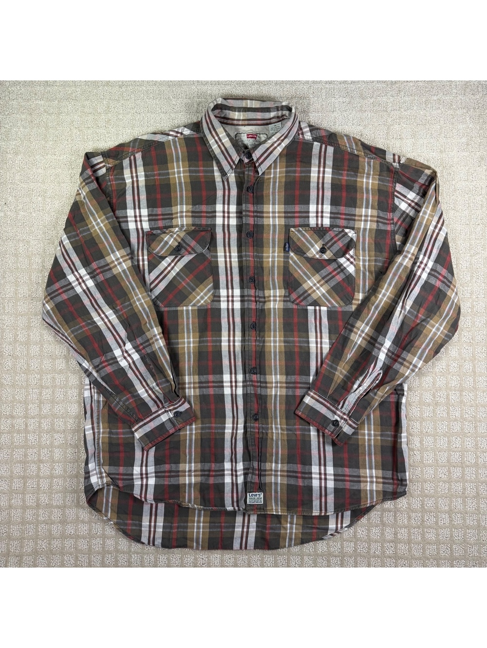 Levi's Plaid Button Front Shirt Xl